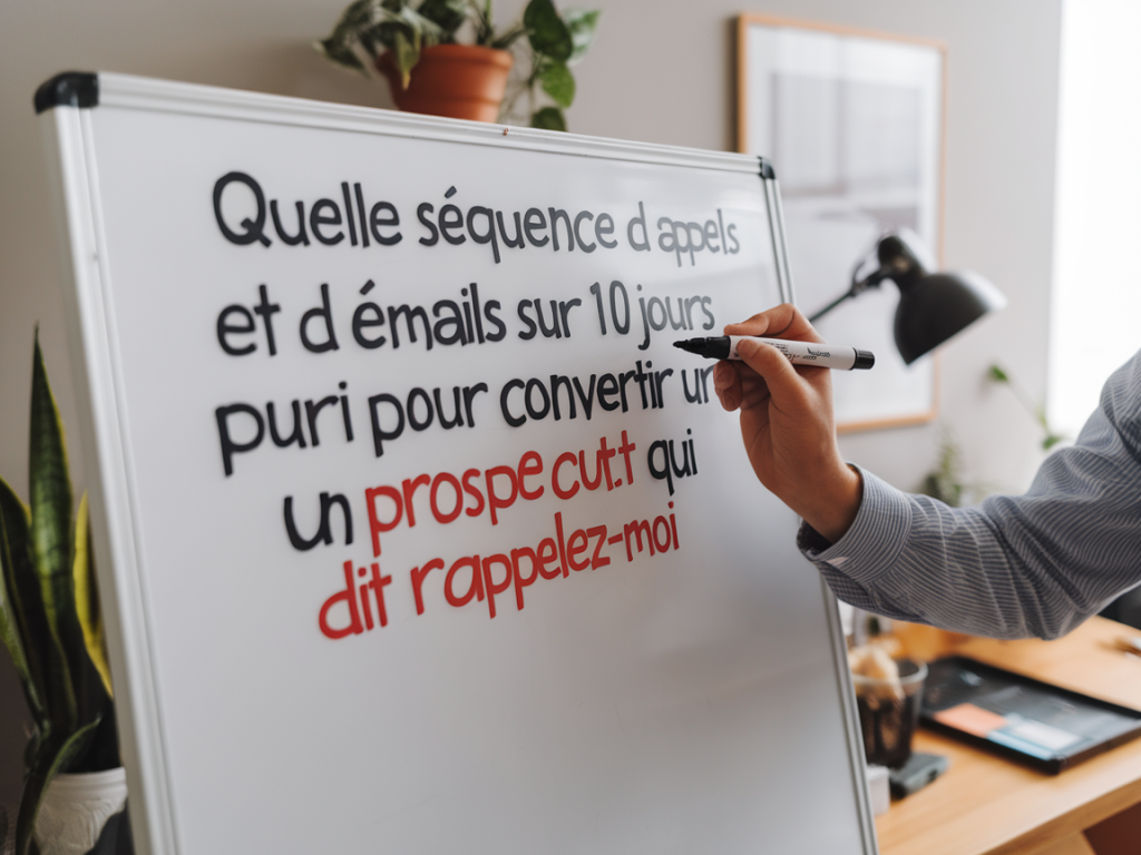 Quelle séquence d'appels et d'emails sur 10 jours pour convertir un prospect qui dit « rappelez‑moi »